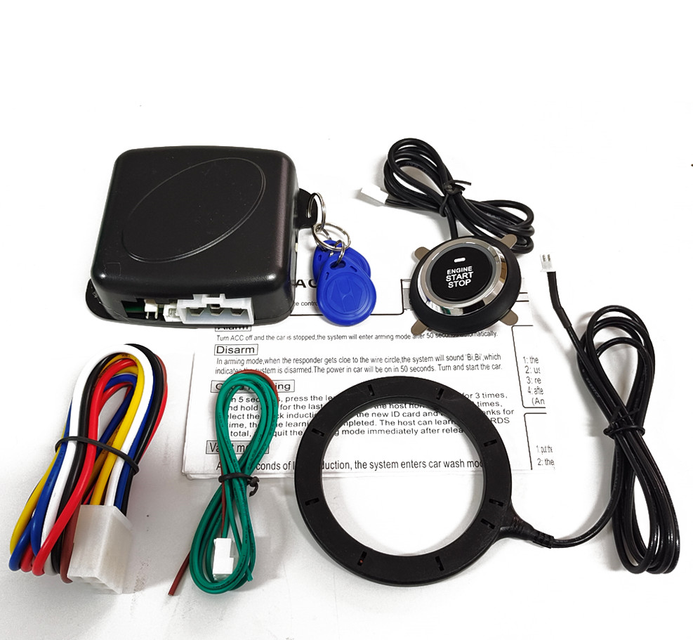 Car Ignition Switch 12v RFID Engine Start Push Button Keyless Entry Starter Kit