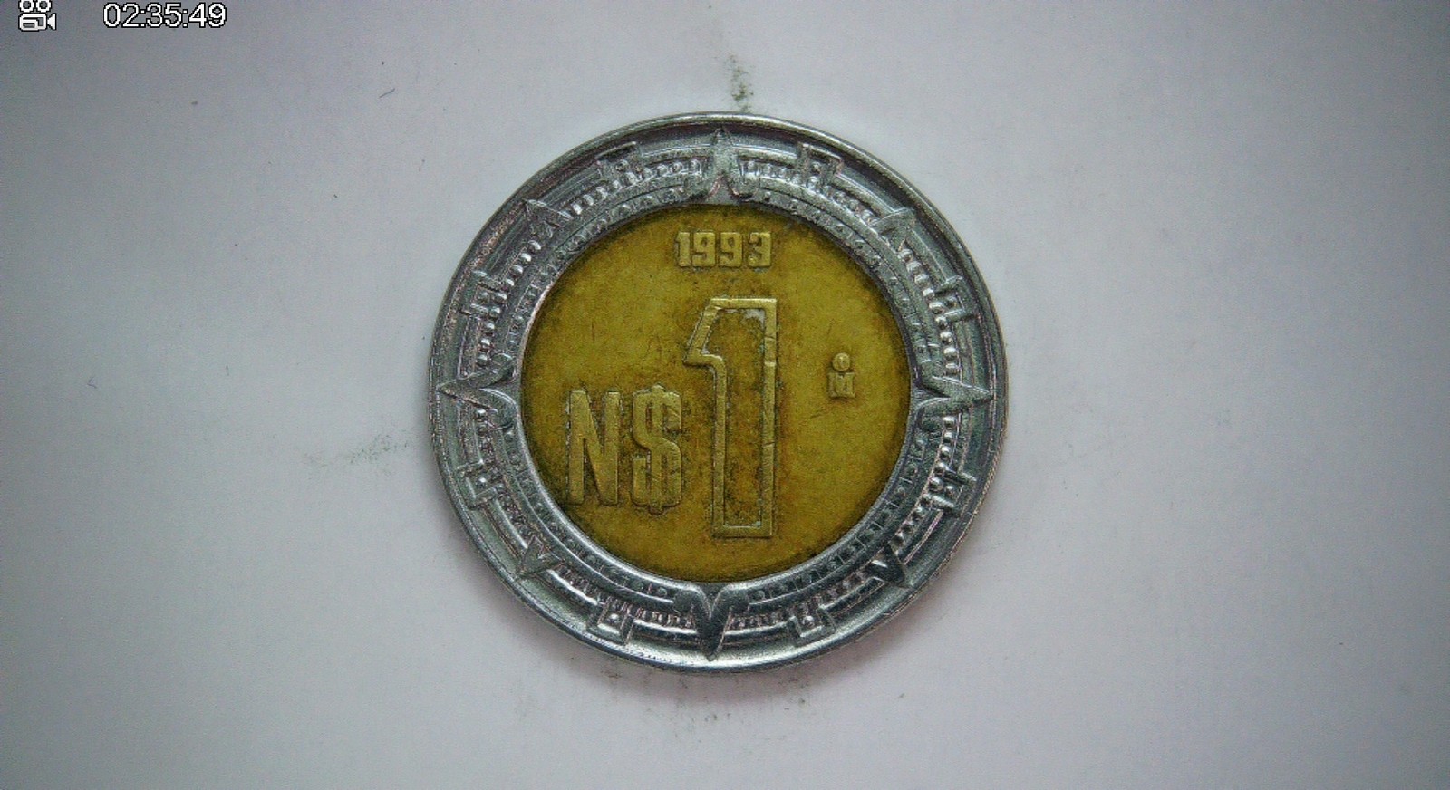 Mexico 1993 1 Nuevo Peso Mexico 1 Nuevo Peso (bimetallic, Eagle and Snake revers