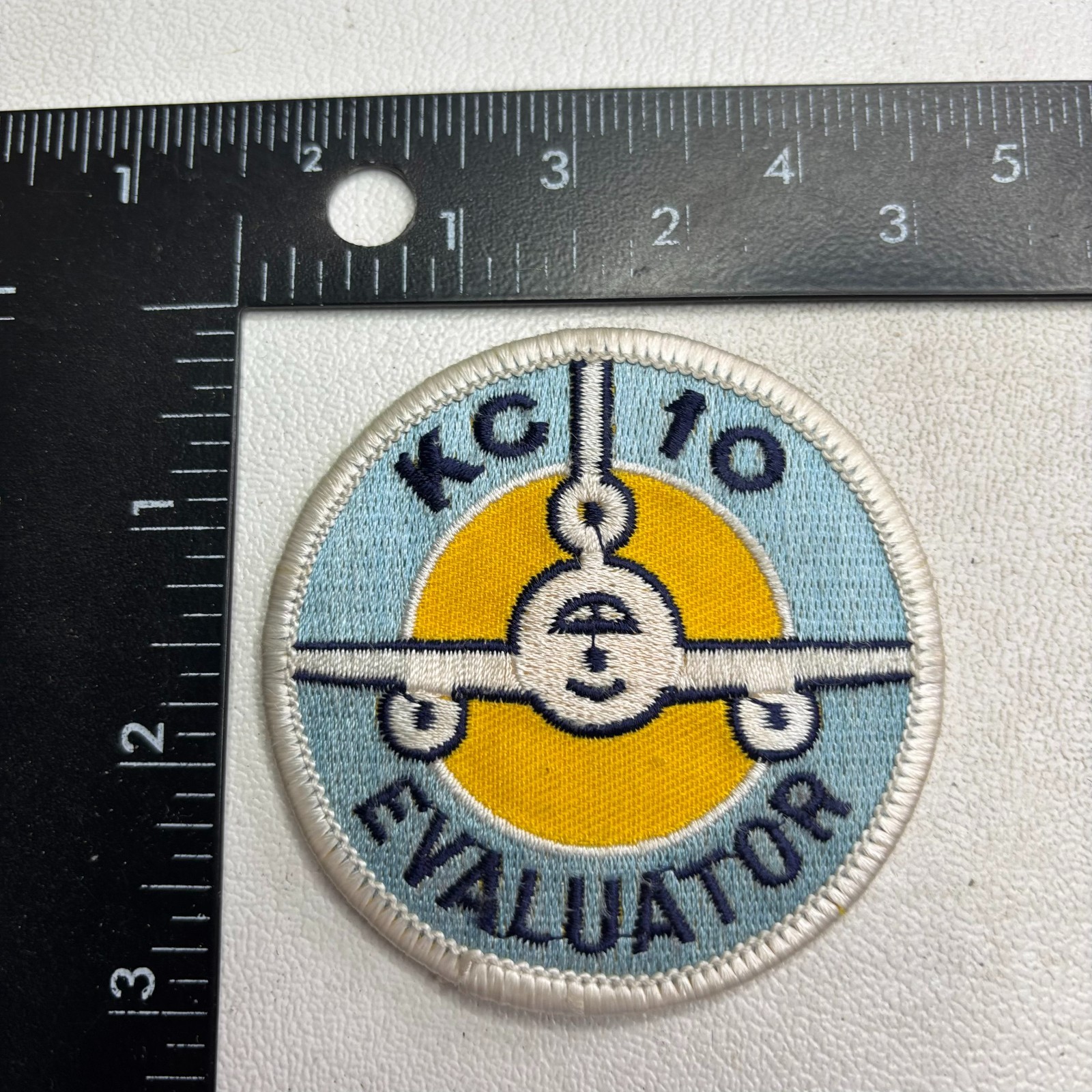 Vtg Military USAF United States Air Force KC 10 EVALUATOR Airplane Patch 62NB