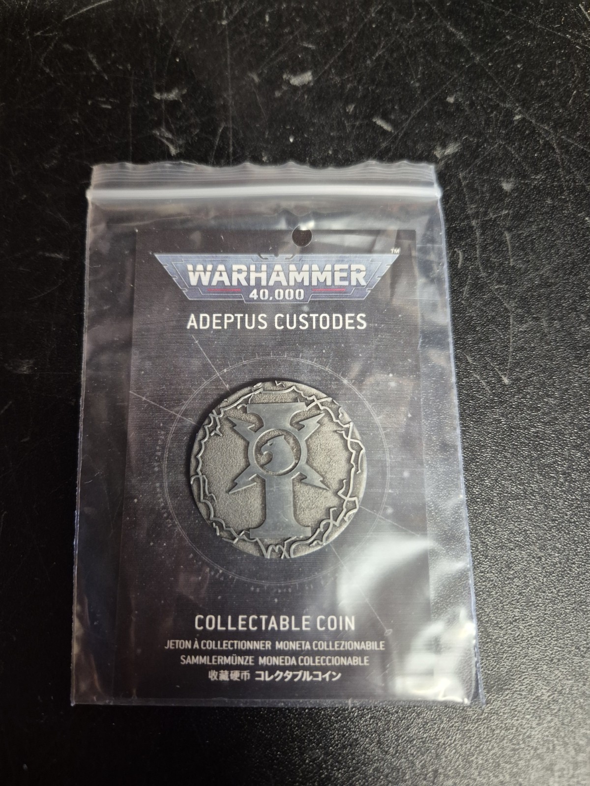 Warhammer 40K Black Library Adeptus Custodes Collectable Coin Limited Edition