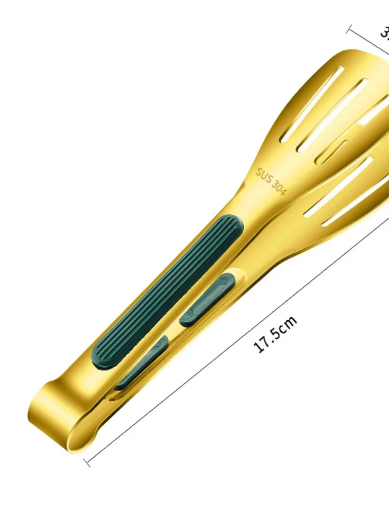 7/9/12Inch Anti-Slip Stainless Steel Kitchen Food Tongs Grill Meat Bread Serving