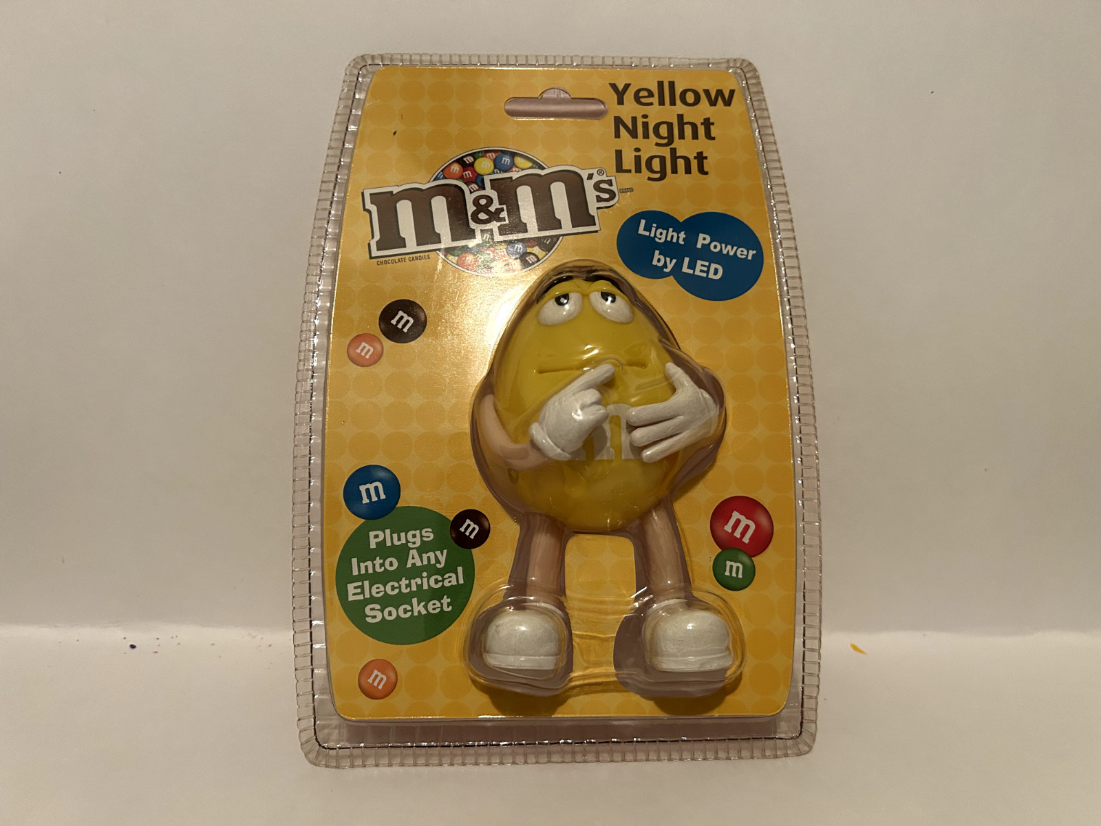 Vintage M&M Candy Yellow Night Light Plug In - Brand New