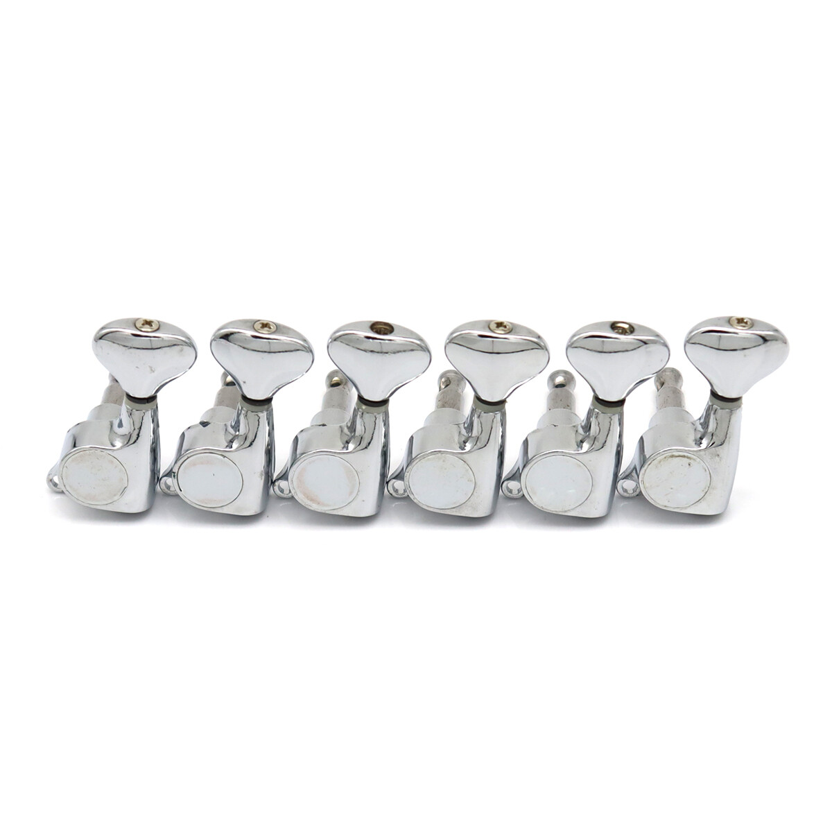 6L Gotoh Style for Left Handed Guitar Tuning Pegs Tuners Machine Heads Silver