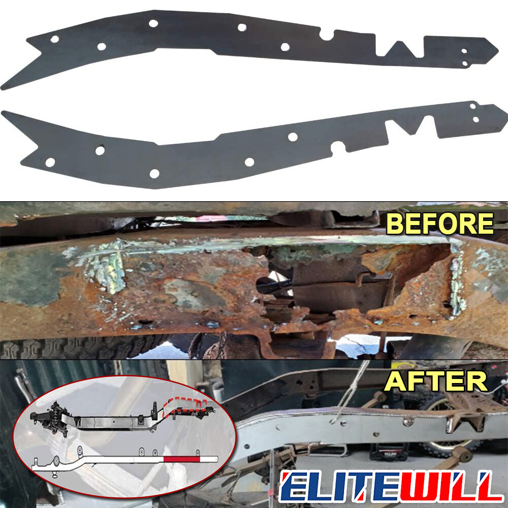 Mid Frame Rust Repair Kit + Frame Rust Repair Plate For Tacoma 96-04 Double Cab