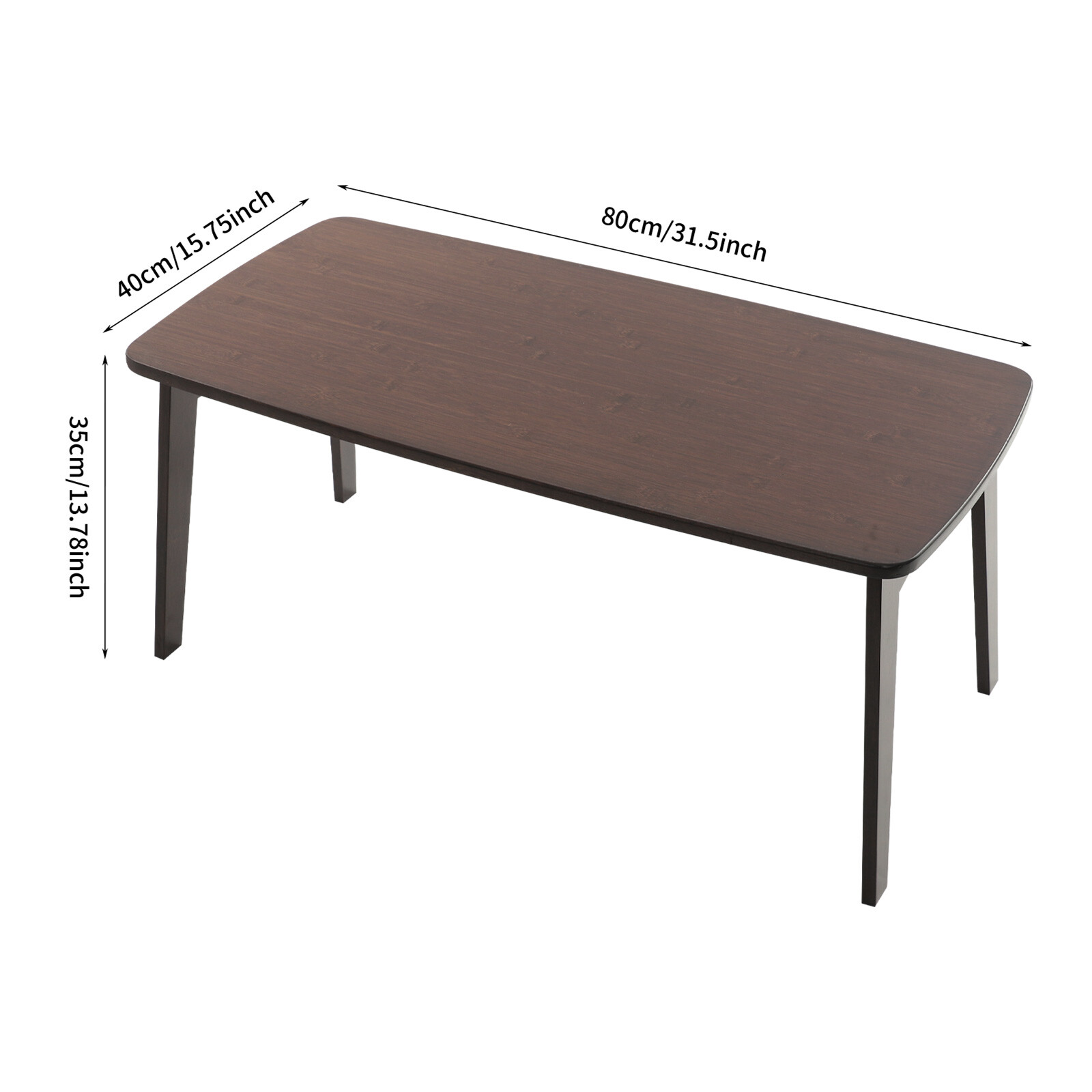 Folding Floor Table, Foldable Low Coffee Table, Portable Coffee Table for Sittin