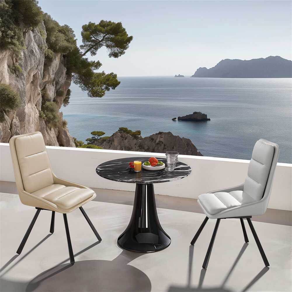 2x Ergonomic Swivel Dining Chair High Back Armless Kitchen Chairs Furniture NEW