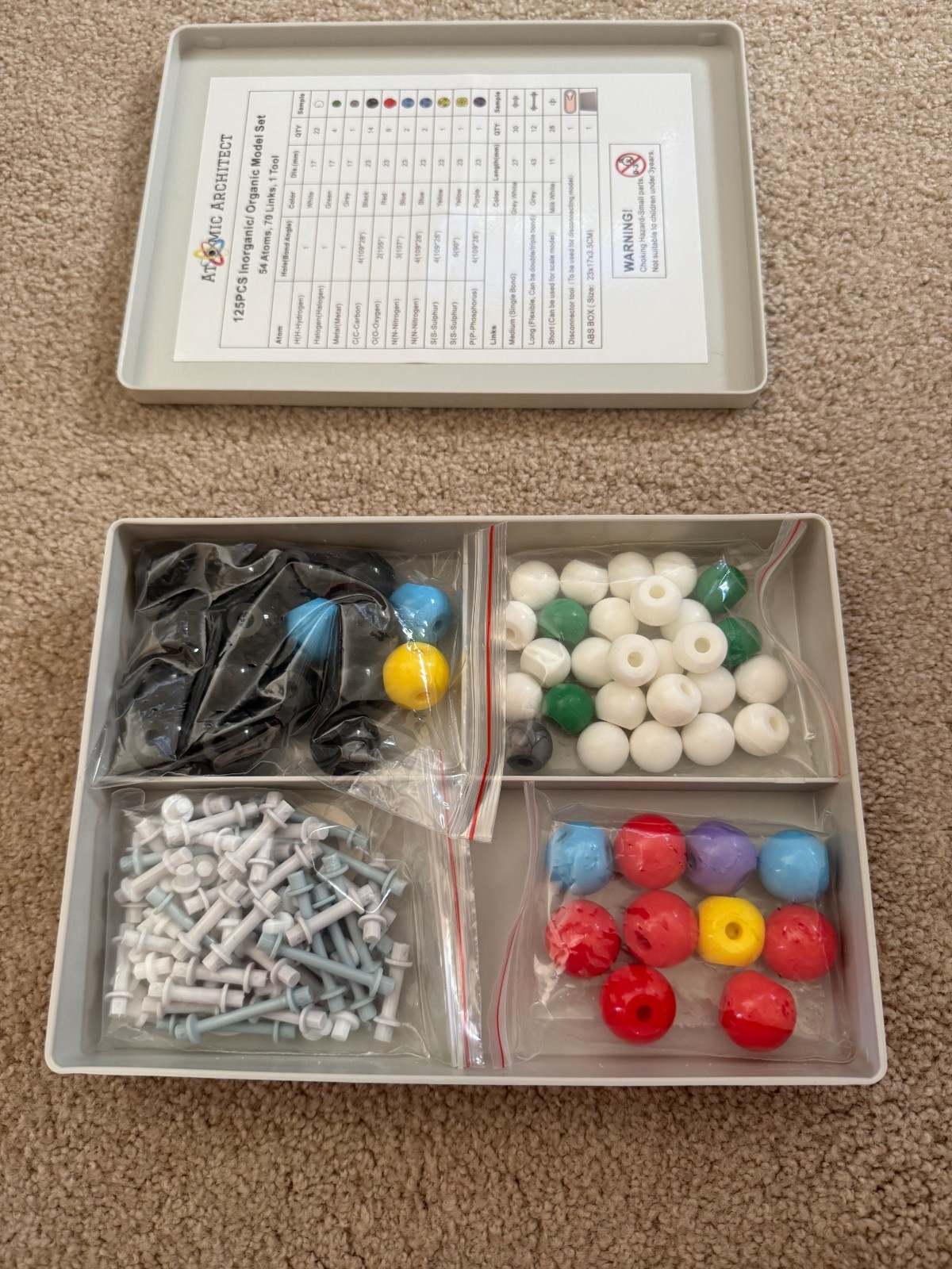 Student edition At MIC Architect CHEM Molecular modeling kit - 125 piece set