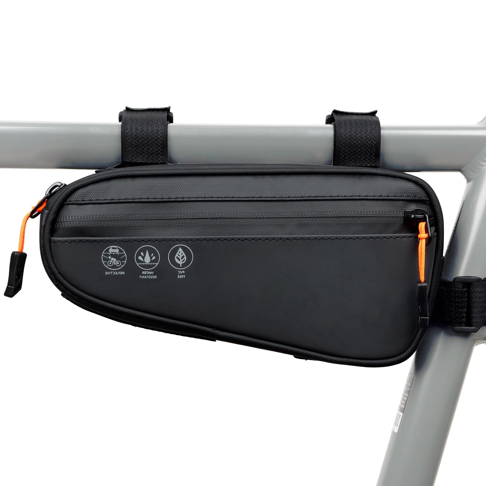 Bike Triangle Frame Bag, Bicycle Storage Pouch with 2 Side Pockets, 3-in-1 To...