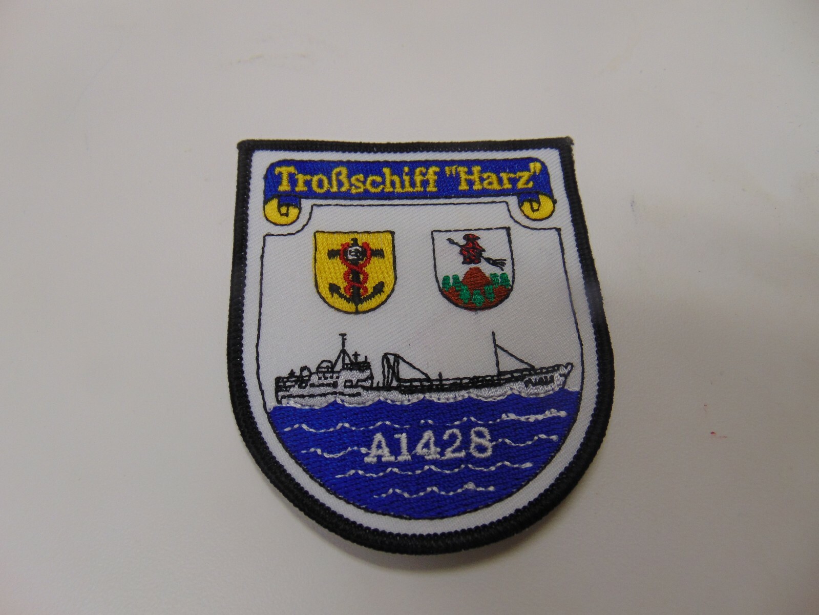 MILITARY PATCH SEW ON FOREIGN TROSSSCHIFF HARZ A1428 NAVY