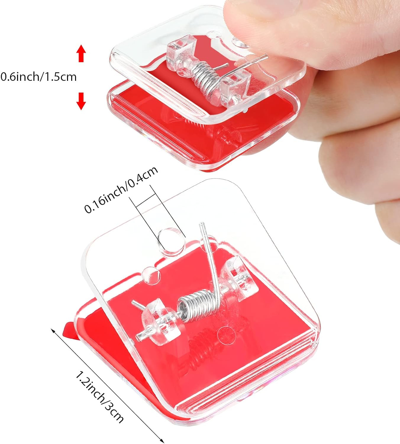 12 Piece Self Adhesive Wall Clips Double-Sided Spring Clips for Home Office