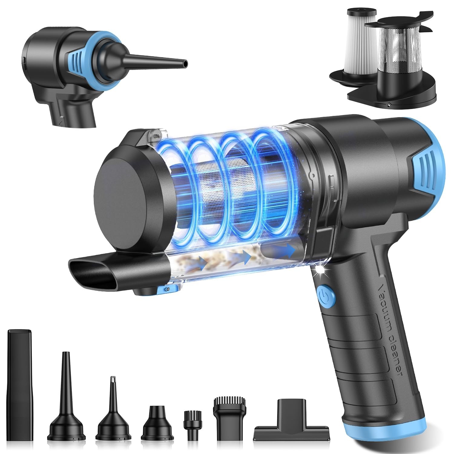 KMM Handheld Car Vacuum Cleaner, 16000PA Air Duster & Vacuum Cleaner, 120W Hi...