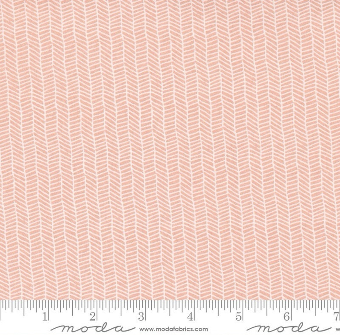 Moda Fabric Love Note By Lella Boutique - 1/2 Yard - 5154-16 Sweet Pink