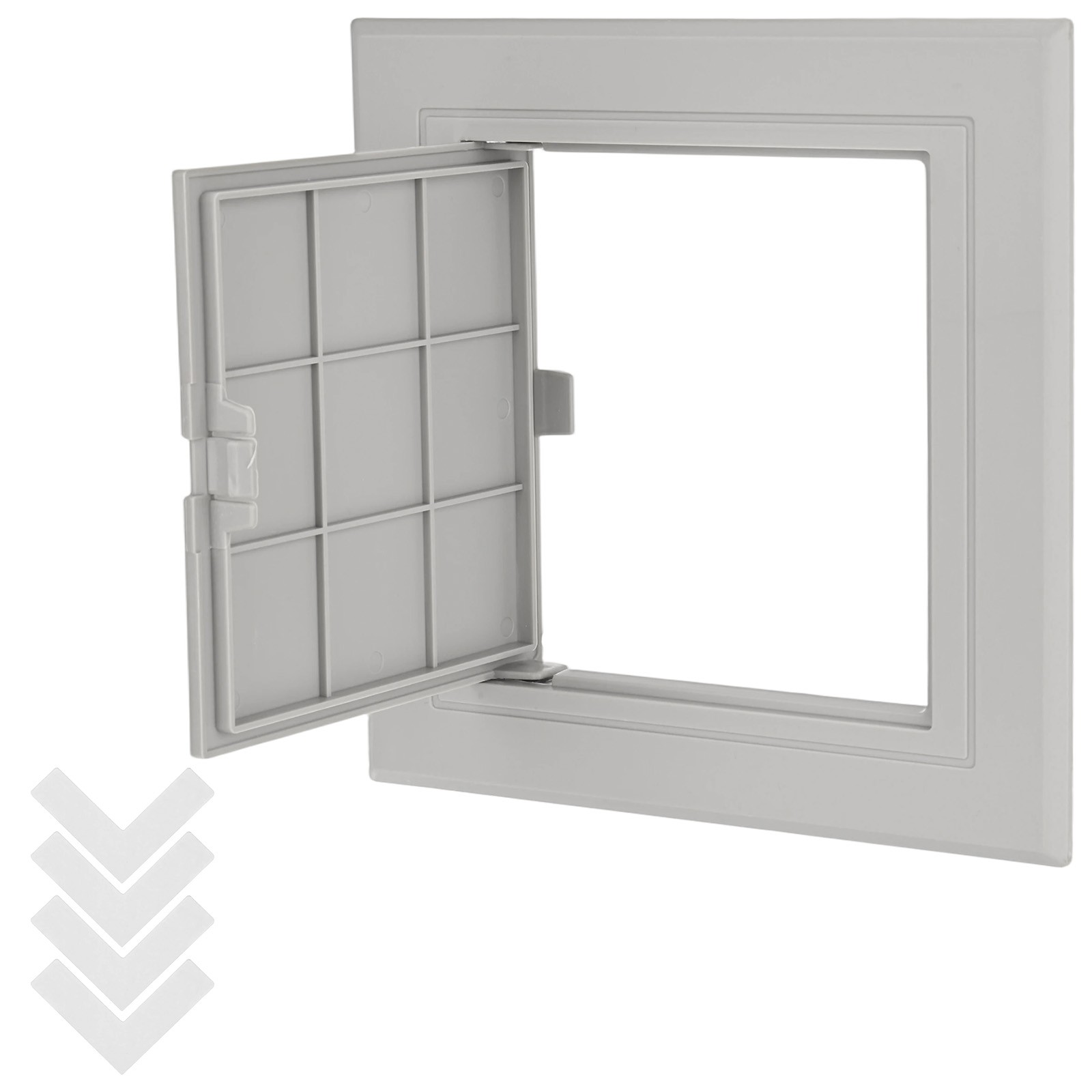 1-Pack Access Panel for Drywall, 4.5x4.5" Plastic Self Adhesive Cover [Gray]
