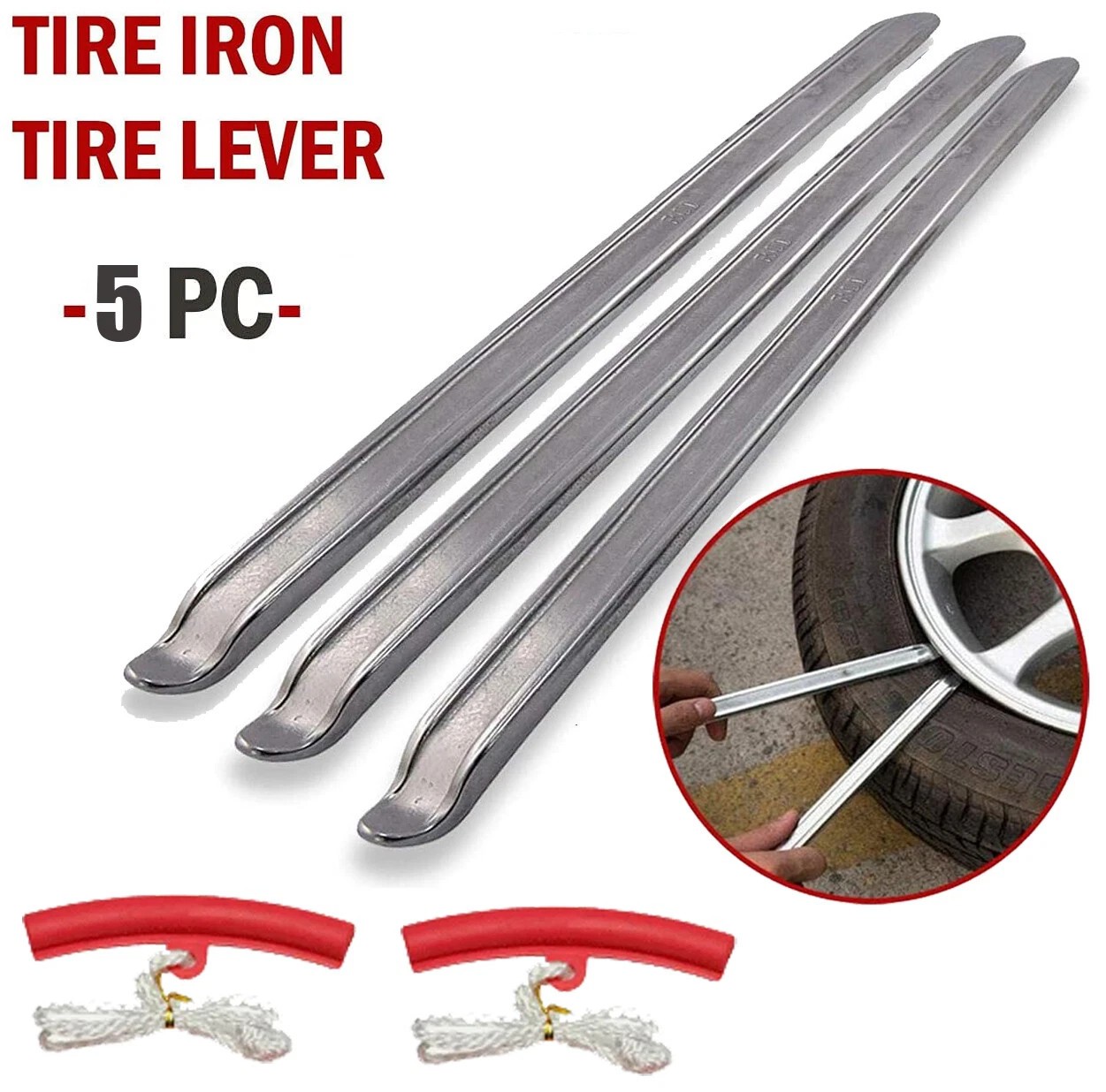 5PCS Motorcycle Tire Spoon Irons Lever Changing Repair Tools Set Car Truck Bike