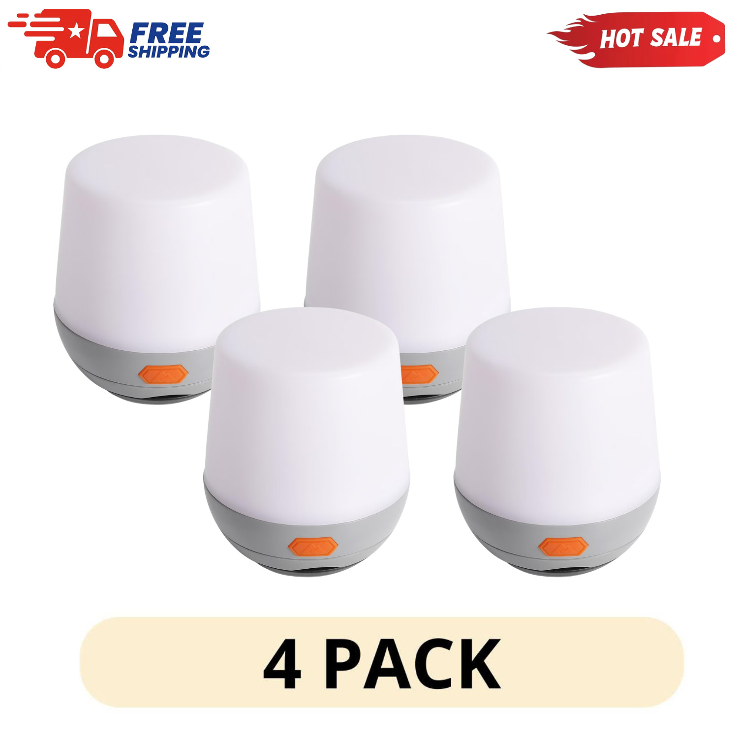 4 Pack Ozark Trail 180 Lumen LED Mini Camping Lantern White Red Light