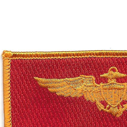 Aviaition Pilot Wings Gold Field Red Patch