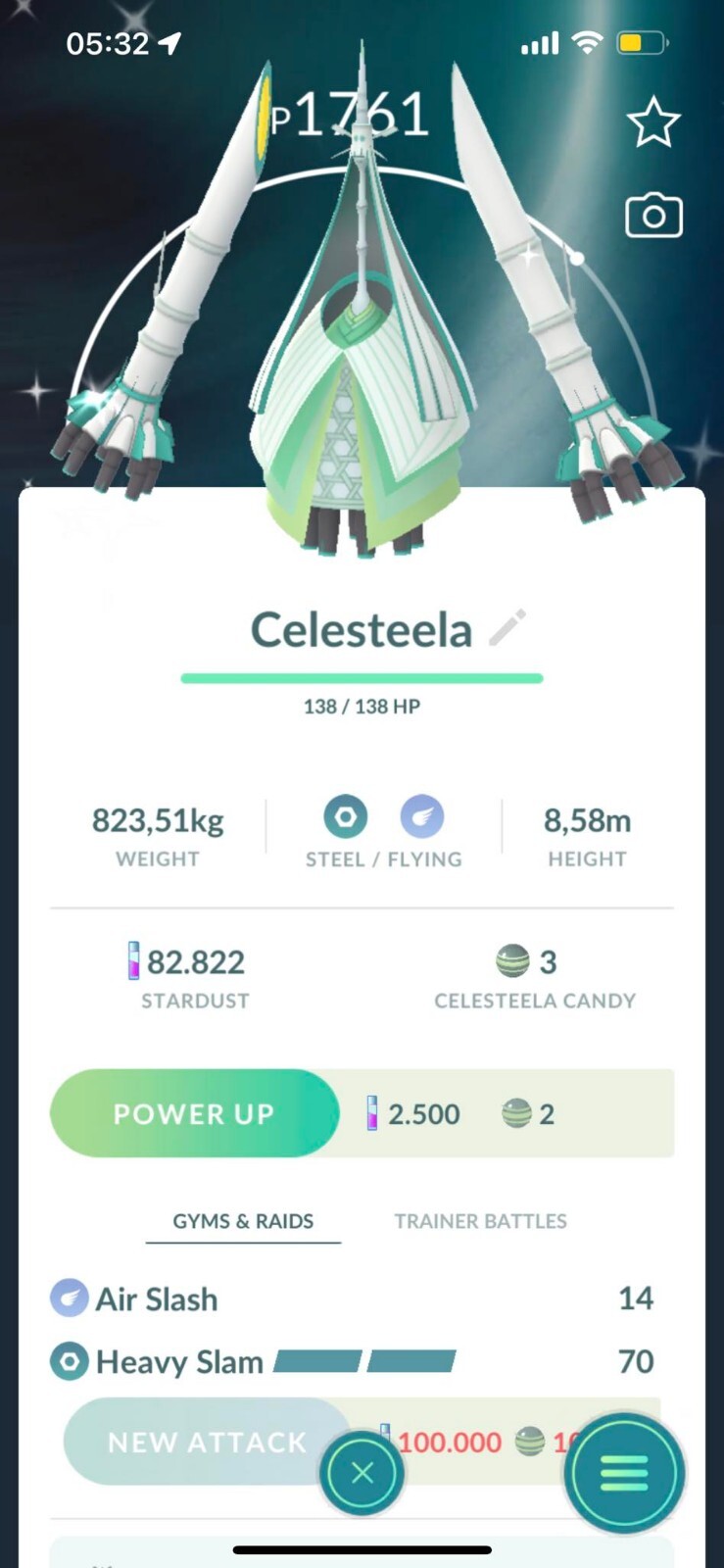 Shiny Celesteela MlNl P T C  Go Read Description | Pokémon