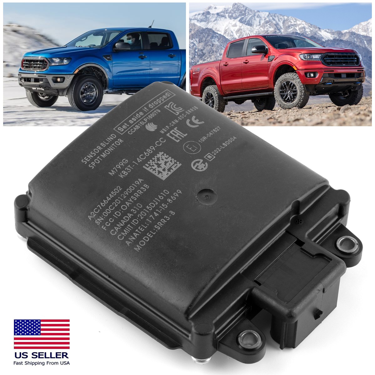 REAR BLIND SPOT RADAR MODULE SENSOR#KB3Z-14C689-B FOR 2.3L 2019-2021 FORD RANGER