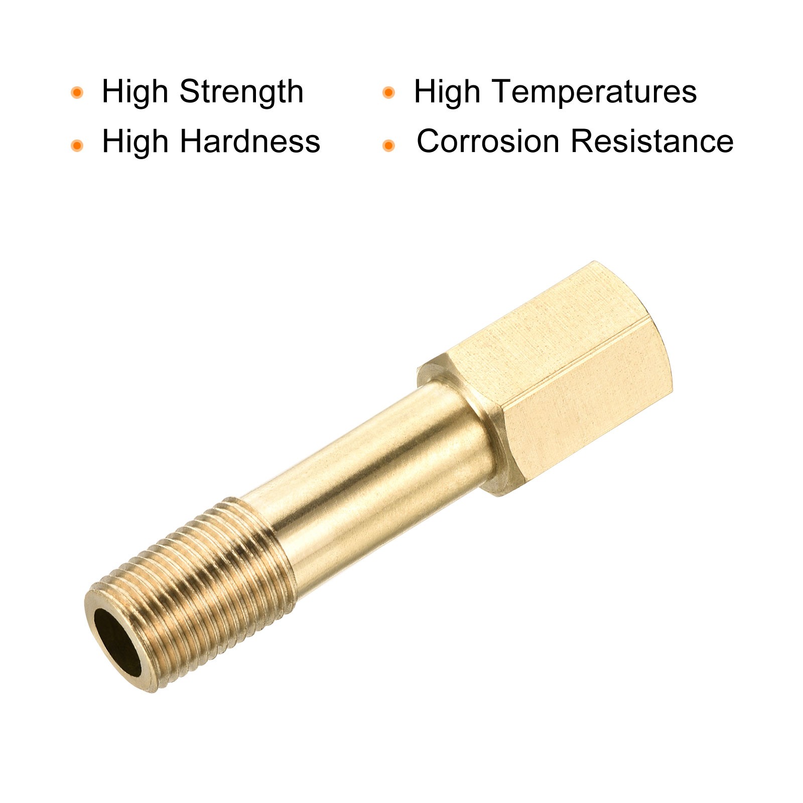 Brass Pipe Fitting G1/8 Adapter 50mm Extension Connector Hex Coupling 4 Pack