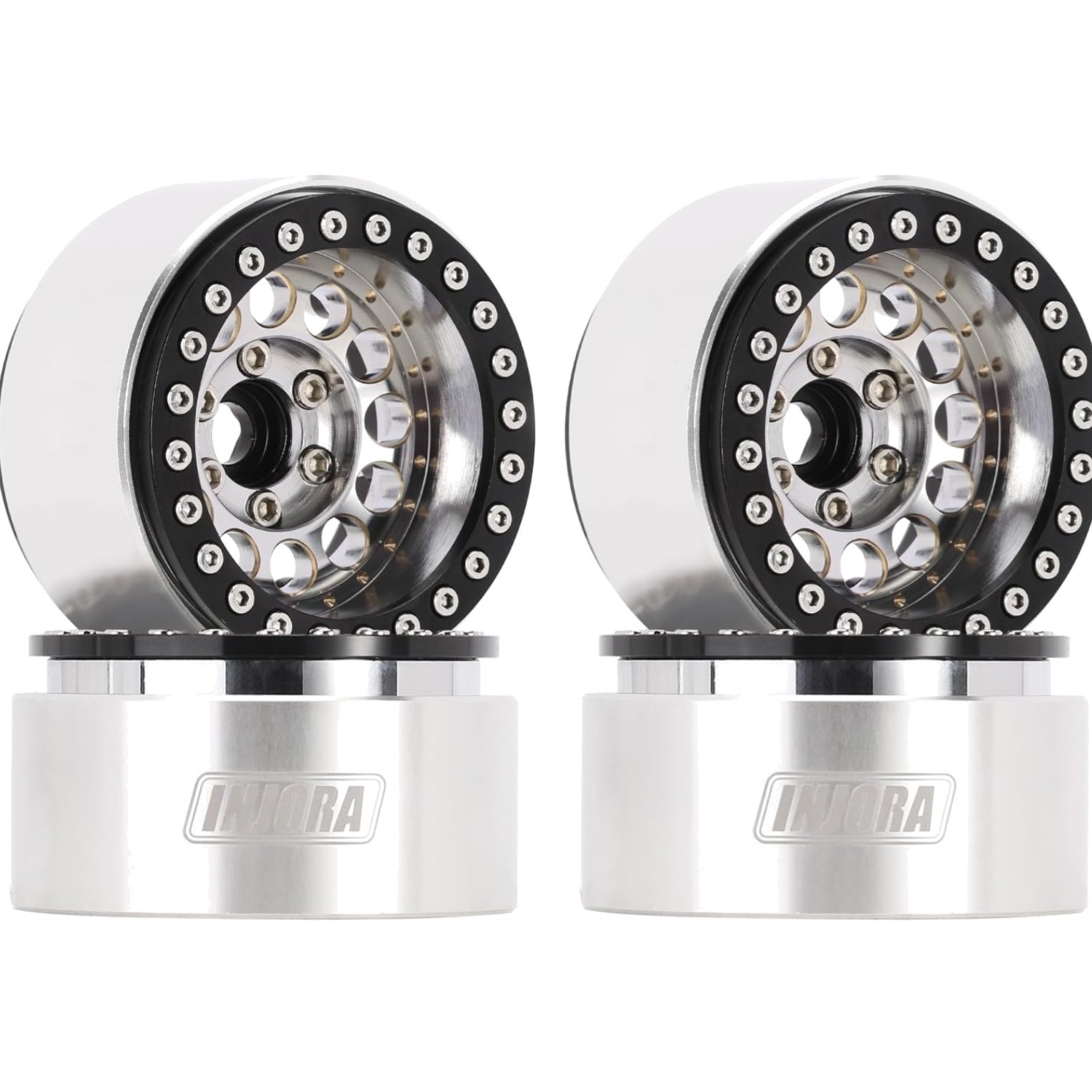 1.9" Beadlock Wheel Rim - 150g Super Heavy Brass & Aluminum Deep Dish Wheel f...