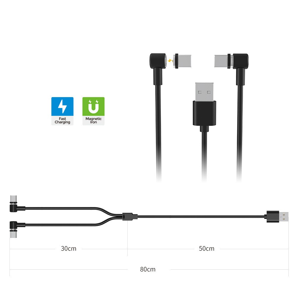 For Switch PS5 Handle PSVR2 handle One Out Two Magnetic Suction Charging Wire