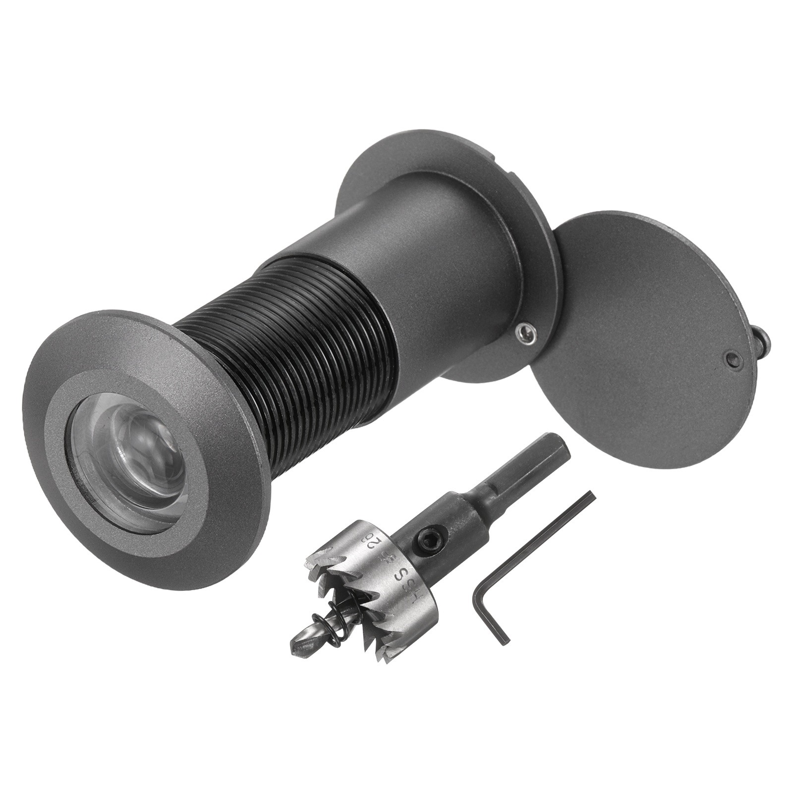 Door Peephole, Door Viewer Peephole Fit 2'' to 3'' Door, Gray