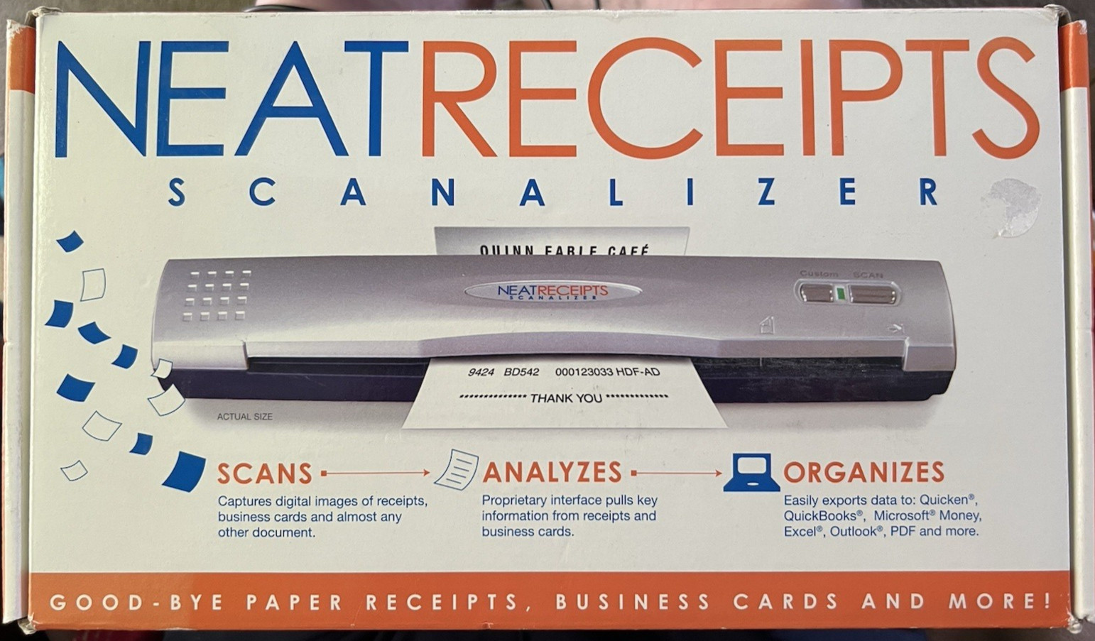 NeatReceipts Scanalizer Mobile Document Scanner Digital Filing System USB PC/Mac