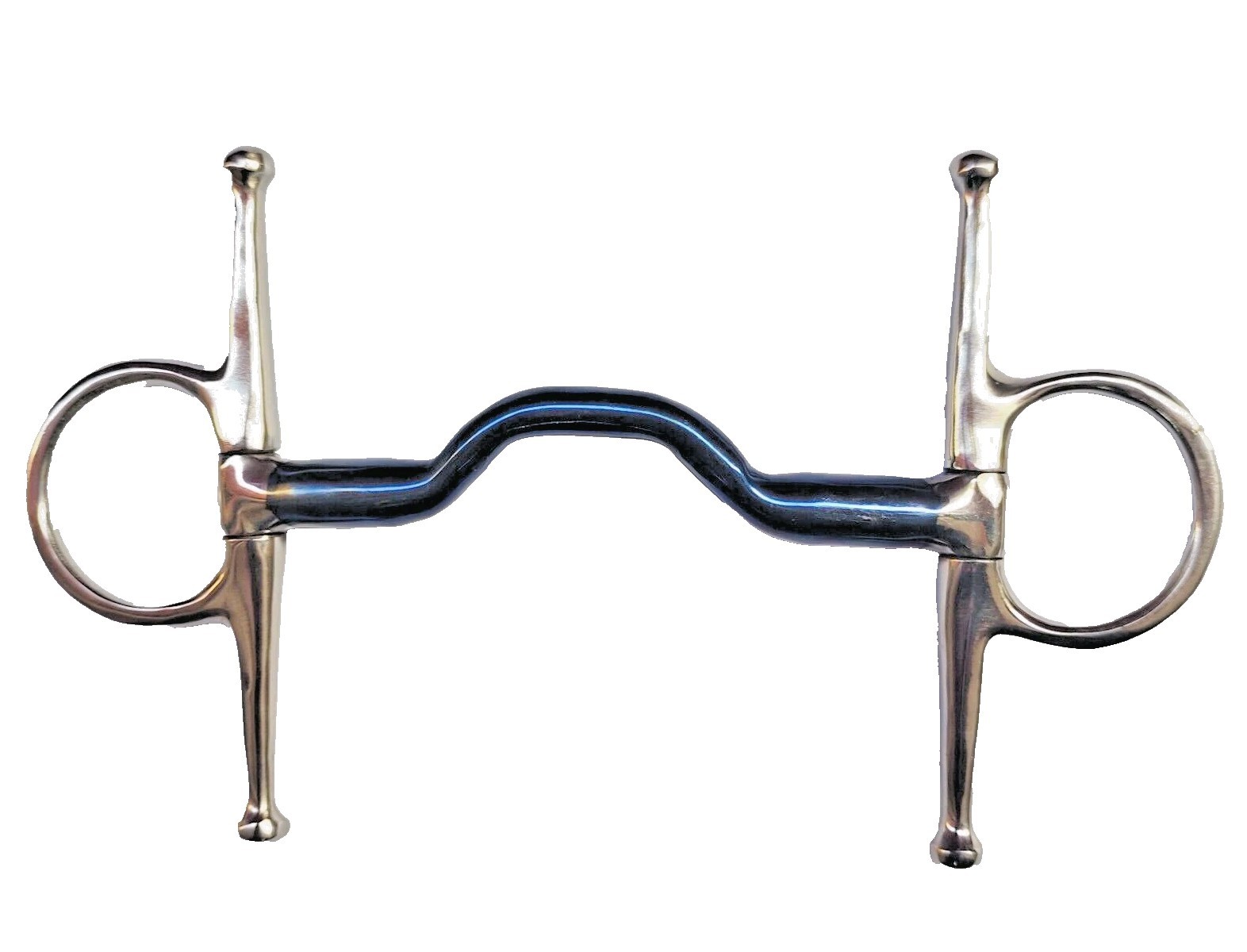 Full Cheek Blue Sweet Iron Fulmer Ported Horse Snaffle Bit Size 5"