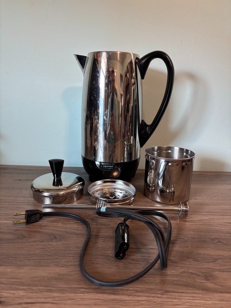 FarberWare 142 ST 2-12 Cup Stainless Steel Fully Automatic Coffee-Maker with Box