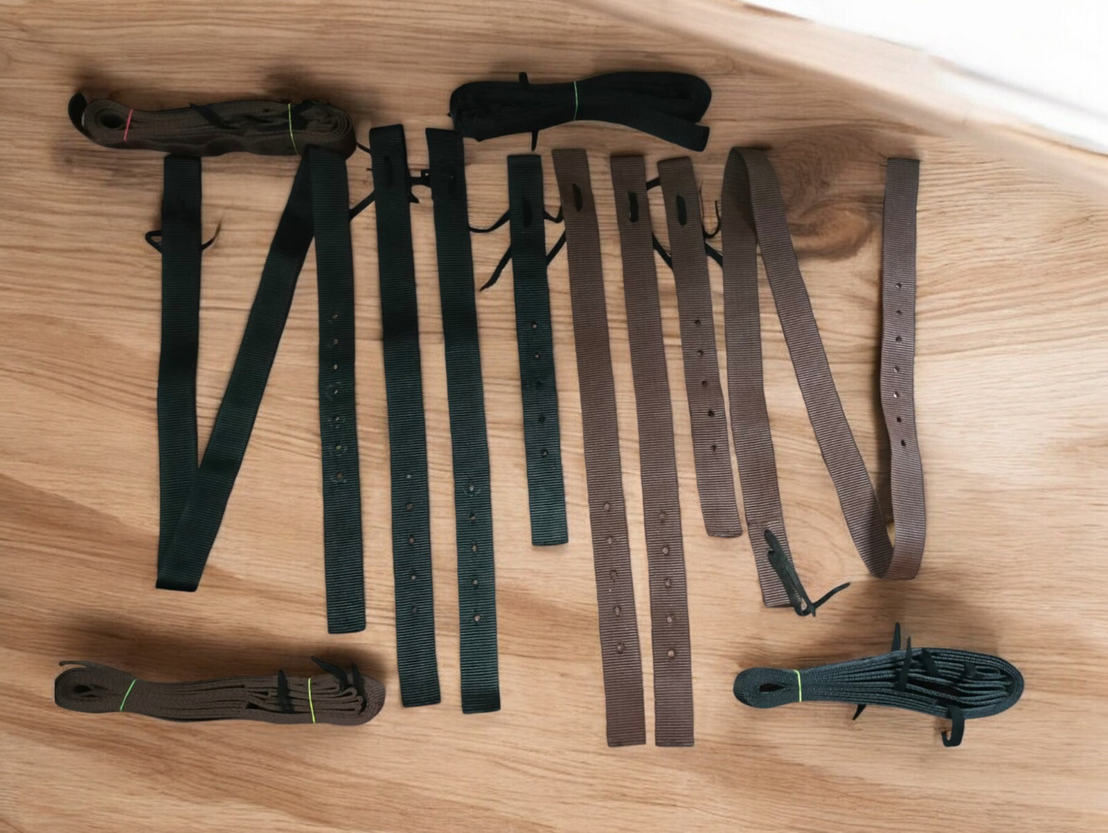 Nylon Latigo Tie & Off Billet Set Strap With Holes for Western Saddles