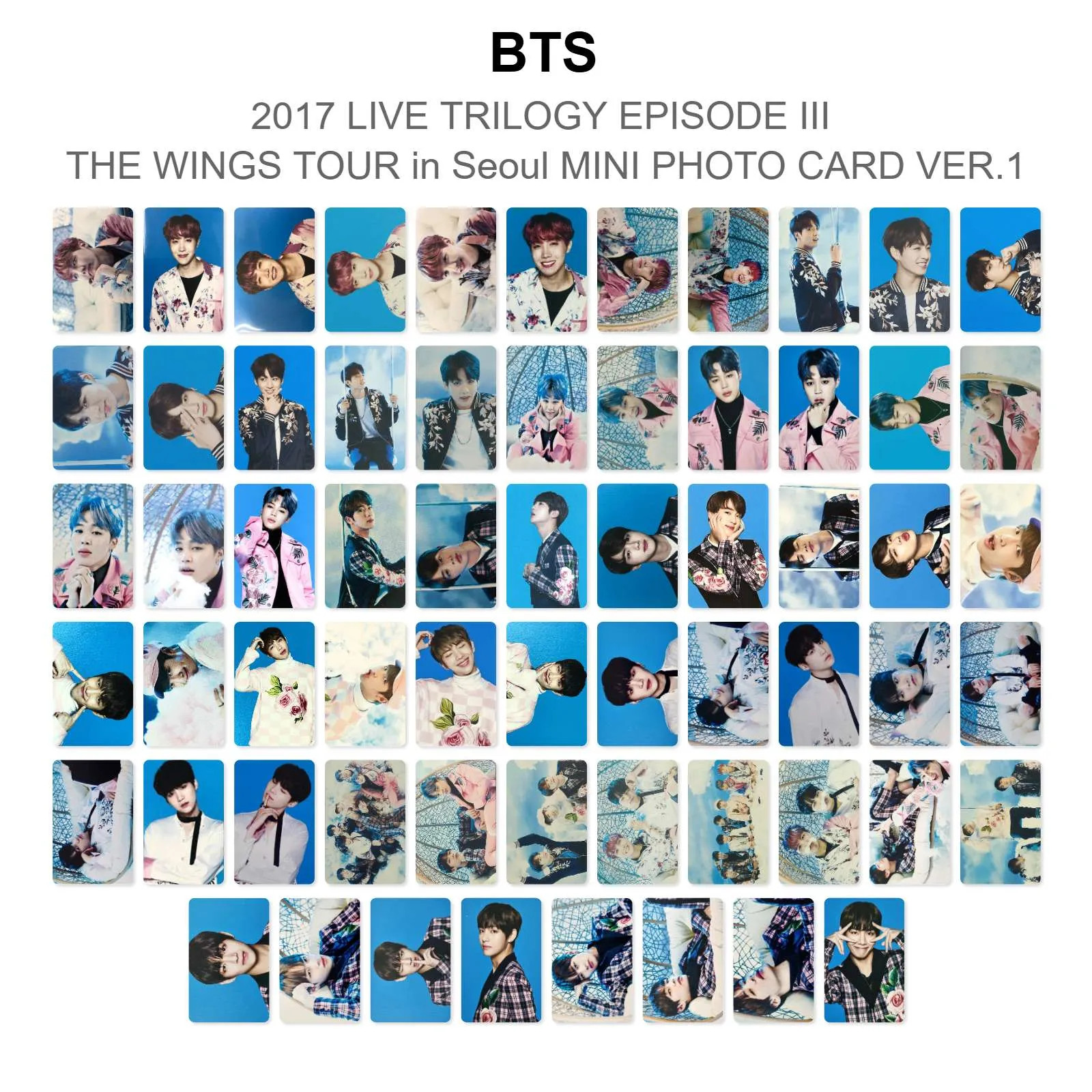 BTS 2017 LIVE TRILOGY EPISODE III THE WINGS TOUR in Seoul MINI PHOTO CARD VER.1