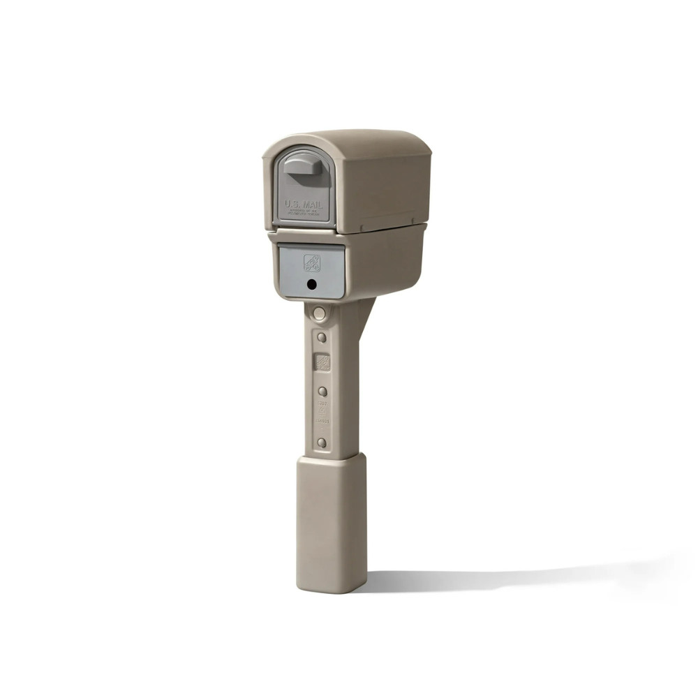 Step2 MailMaster Express Plus Mailbox, Mocha Brown, Durable Plastic, Post Mount
