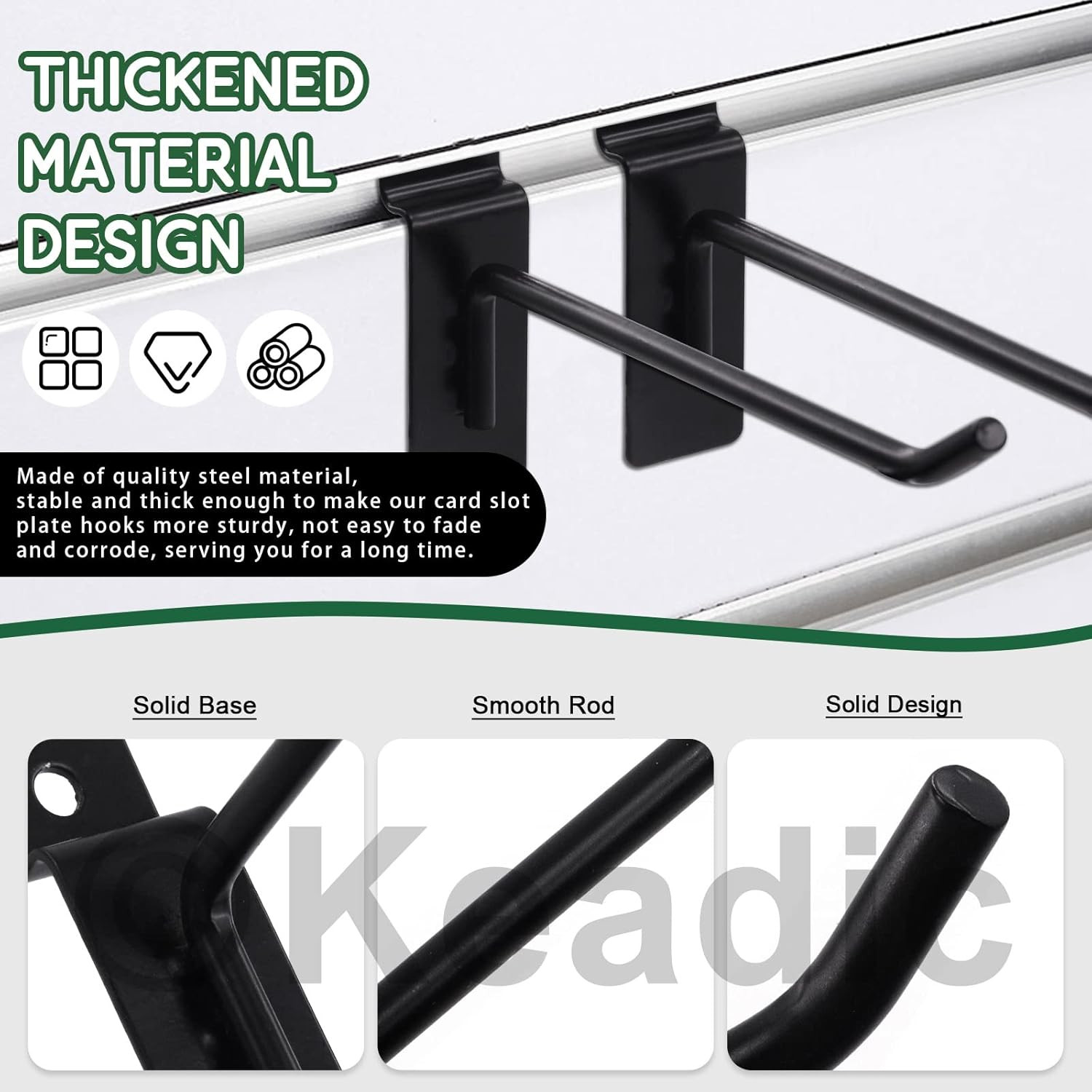 20Pcs 2” Slatwall Hooks Set Heavy Duty Slat Wall Shelf Brackets Hanging Hook Peg