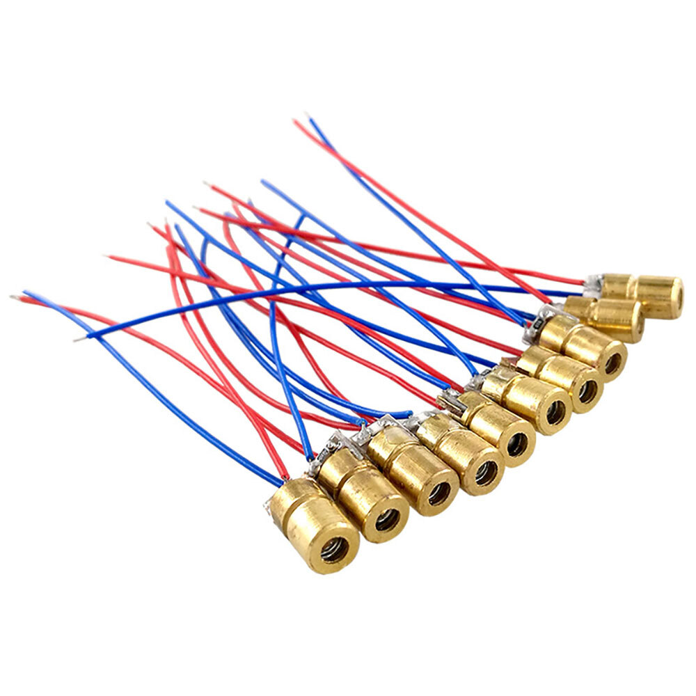 40PCS 650nm 6mm 3V 5mW Mini Laser Dot Diode Module Head WL Red NEW