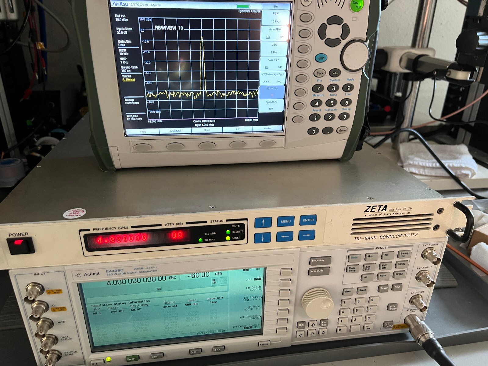 ZETA Tri-Band S-Band C-Band X- Band Down Converter ~3.625-12.75GHz    70Mhz