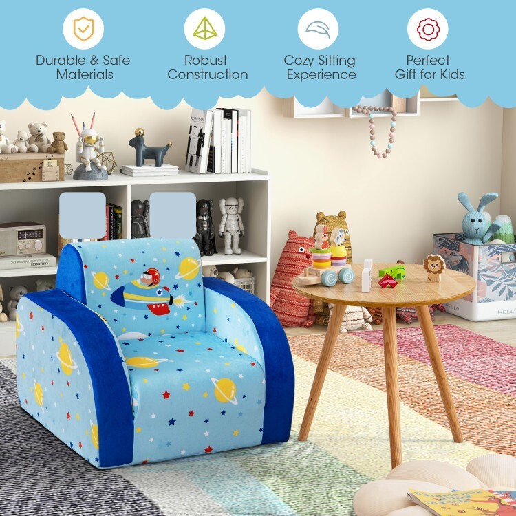 3in1 Convertible Lightweight Kids Sofa Chair kids Sofa Bed Living Room Gift Kids
