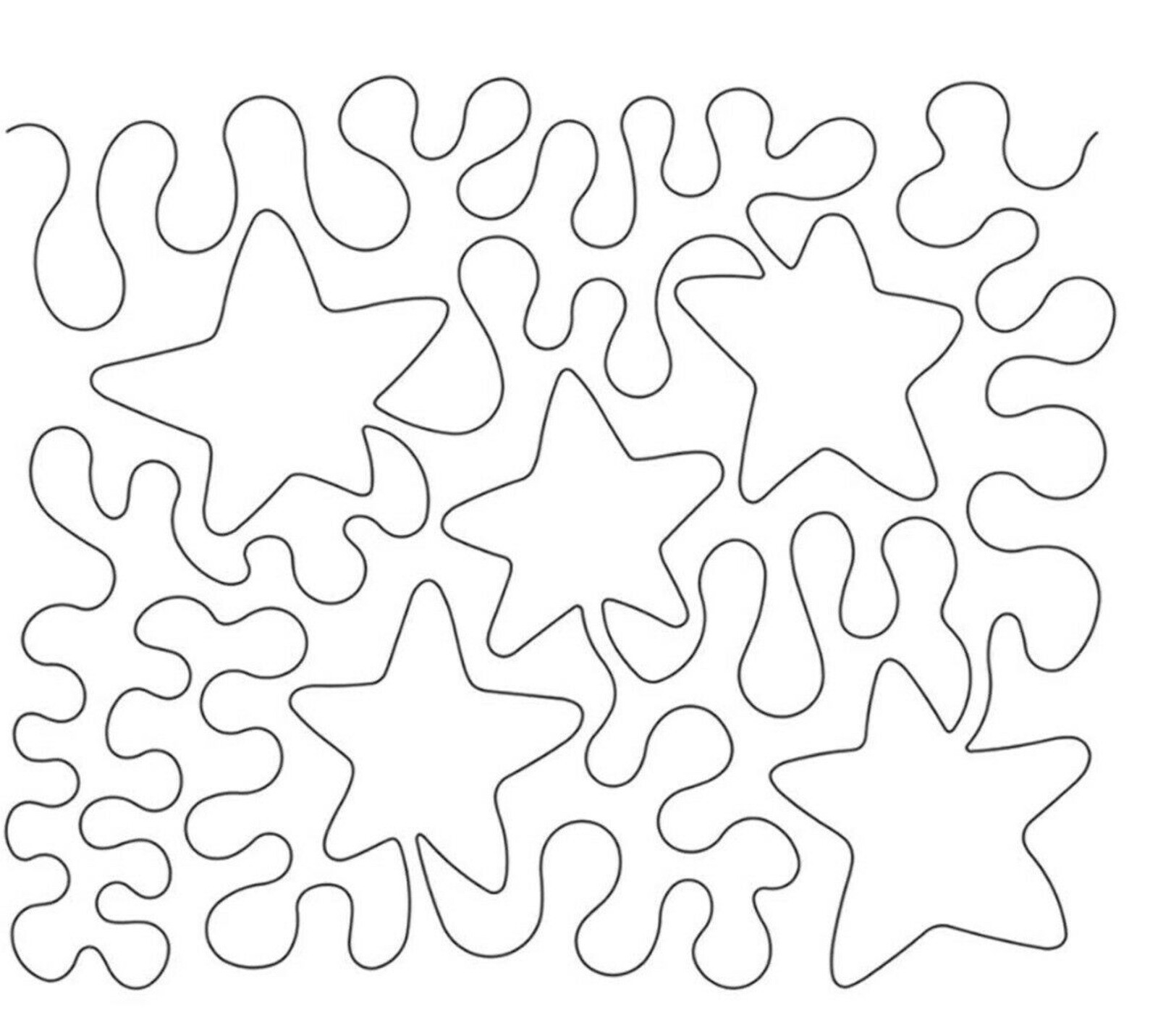 Quilting Stencil Star Stipple Quilt Patterns 8" Background Plastic Templates