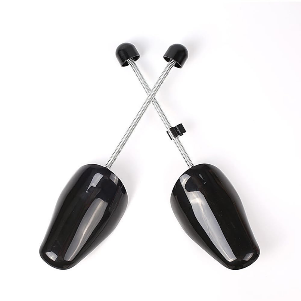EchoDone 10 Pairs Plastic Shoe Tree Large, Black （spring Coil Design）