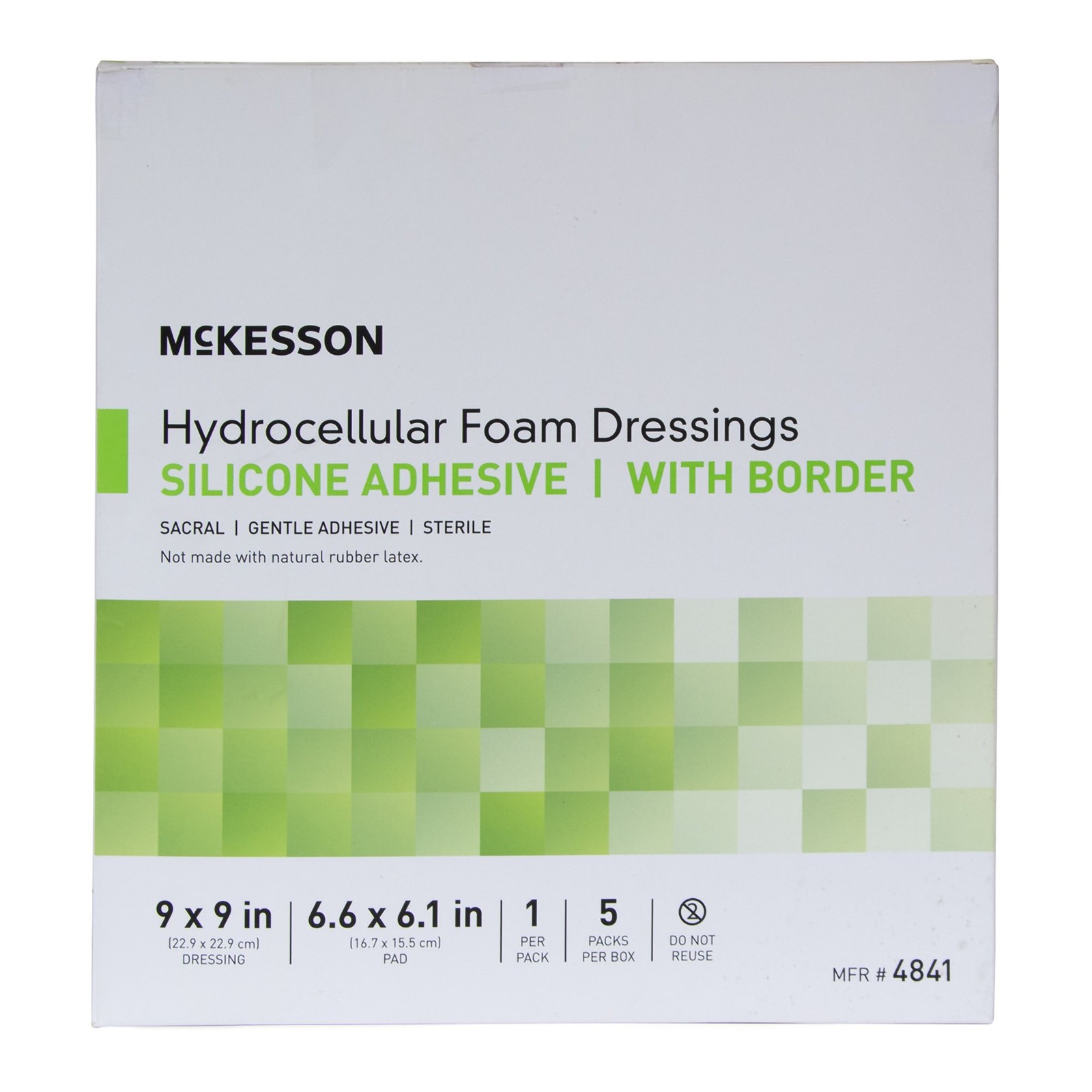 McKesson Foam Dressing 9"x9" Sacral With Border 50 per Case
