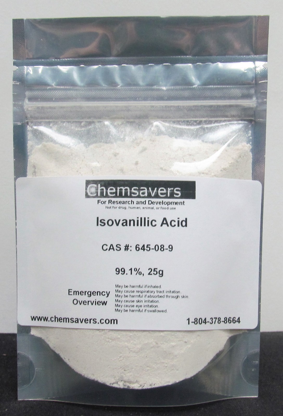 Isovanillic Acid, 99.1%, 25g