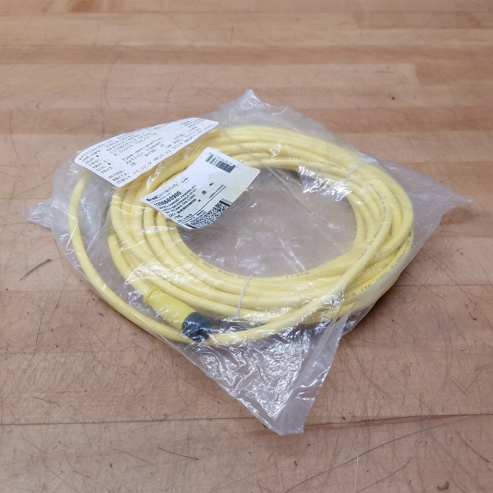 Brad Connectivity 1200660900 Cordset, 4 Pin Male To Female, 8 Meters - NEW