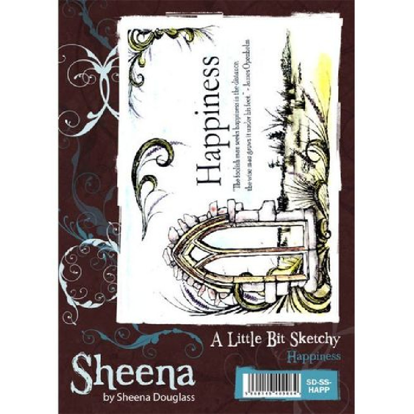 New Sheena Douglass  A Little Bit Sketchy Rubber Stamps Happiness