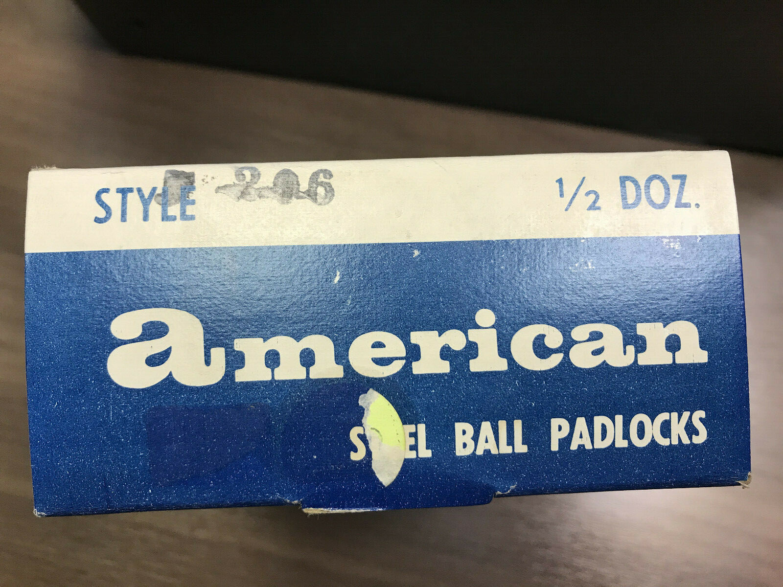 Vintage American Lock Padlock, Model # 206, Keyed Different (KD), NOS