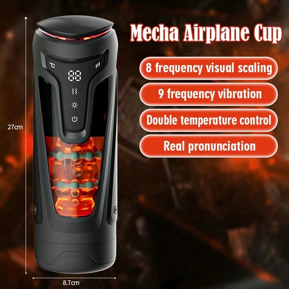 Male Masturbaters Automatic HandsFree Thrusting Cup Heating Stroker Lubricants