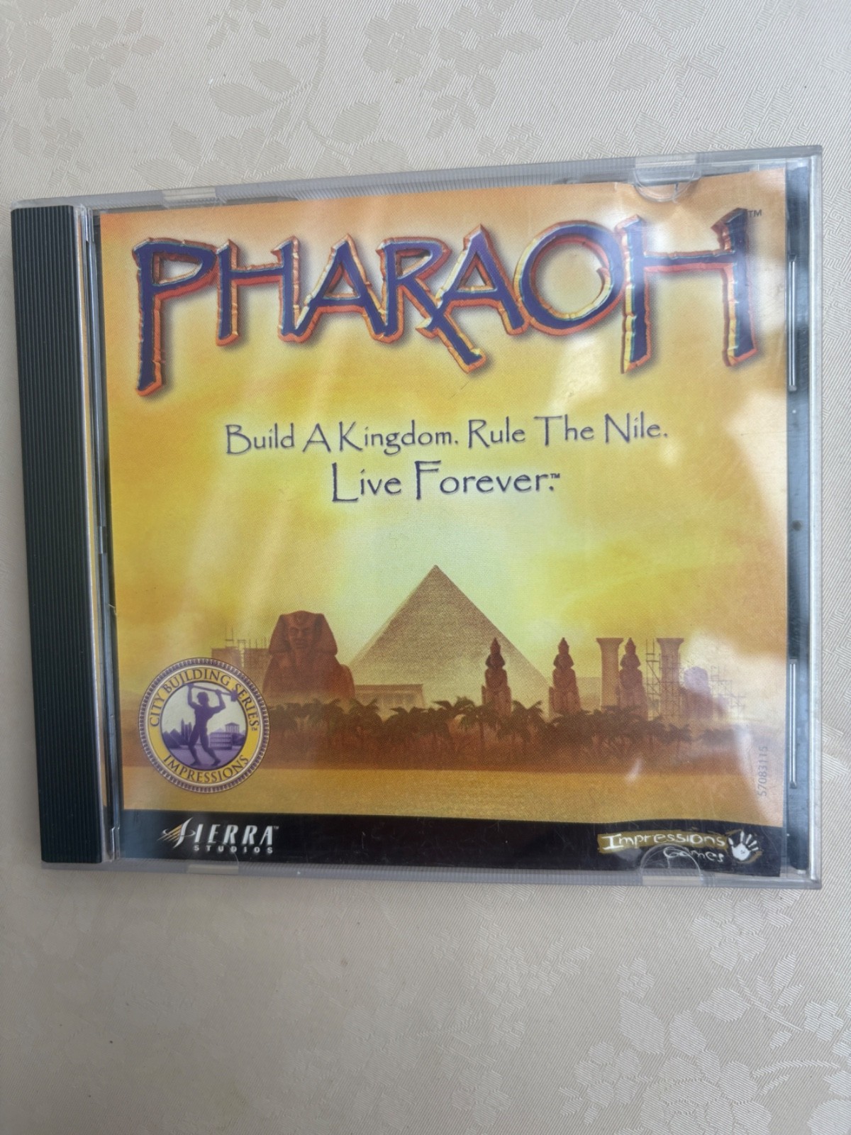 1999 SIERRA STUDIOS PHARAOH BUILD A KINGDOM RULE THE NILE LIVE FOREVER CD GAME