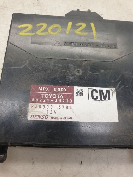 2013 LEXUS ES300H 2.5L CHASSIS ECM MULTIPLEX NETWORK BODY CONTROL MODULE