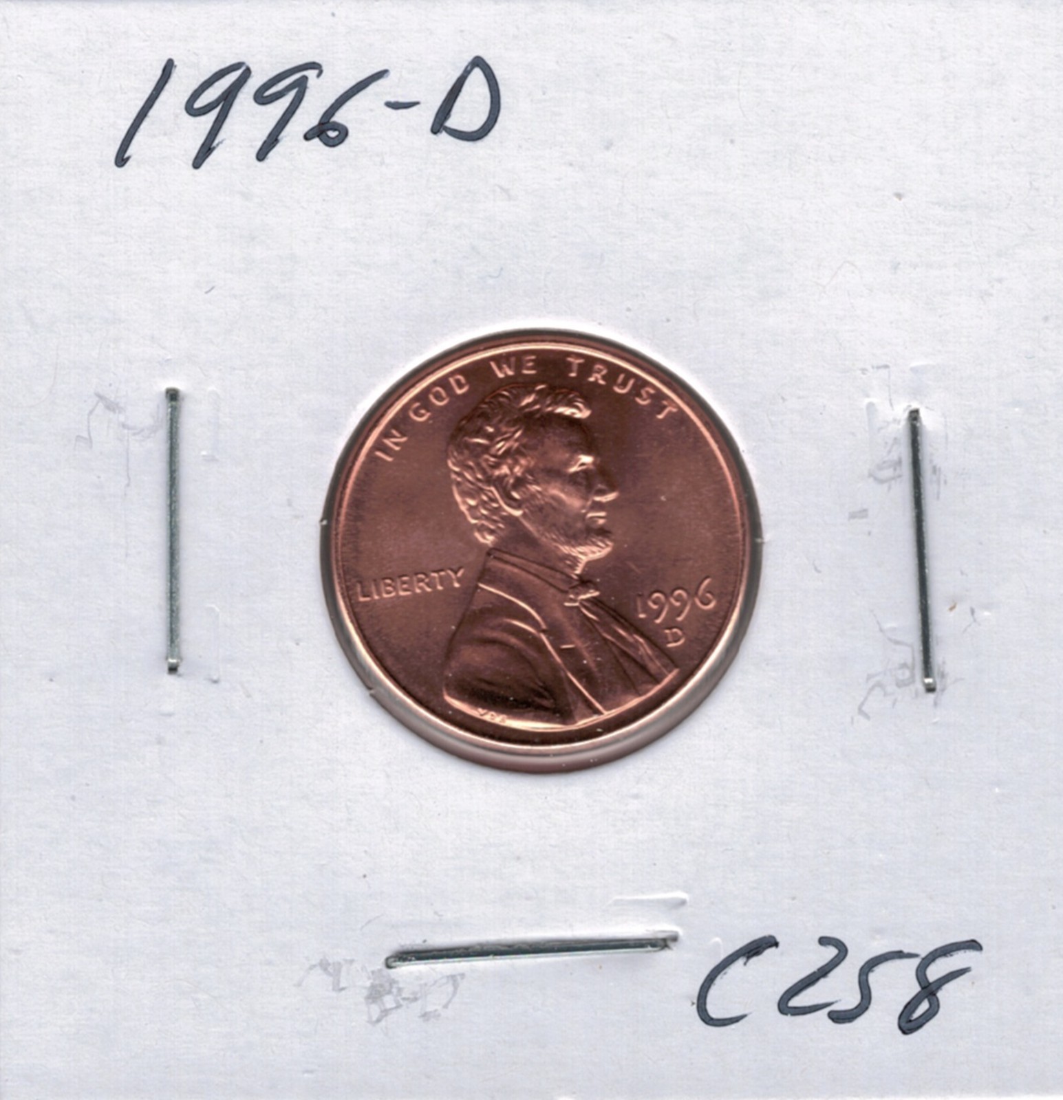 1996 D Lincoln Memorial Penny C258 !!!Free Shipping!!!