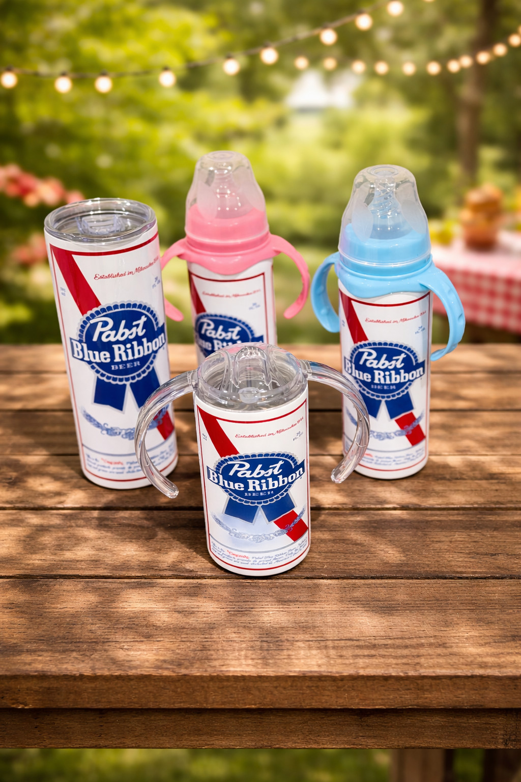 PBR Pabst Blue Ribbon 20oz Tumbler Baby Bottle Sippy cup combo
