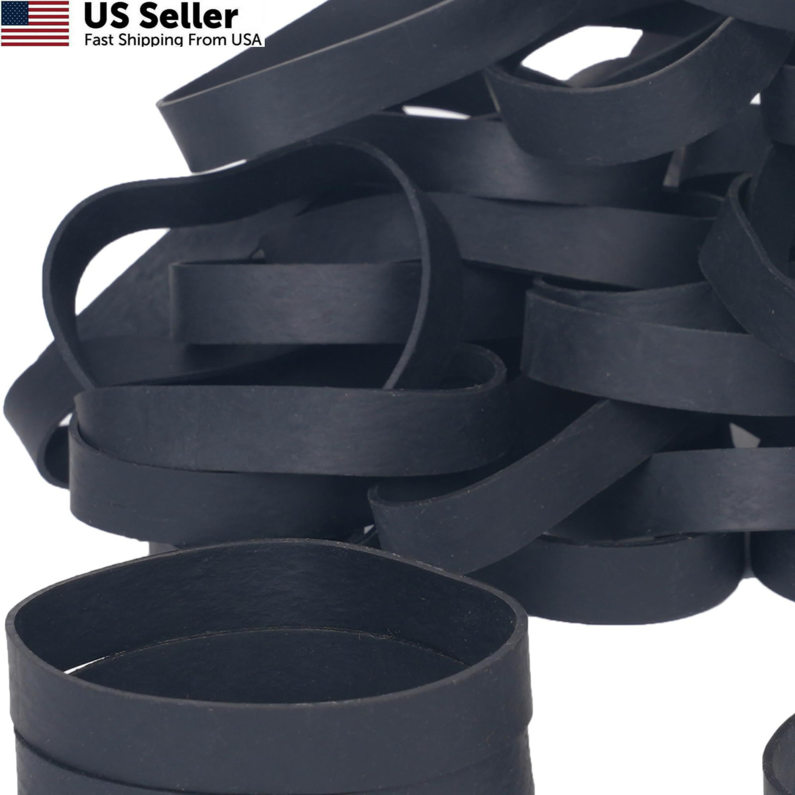 Foshine Tactical Rubber Bands Size #84,Elastic Band Black 50Pcs Heavy
