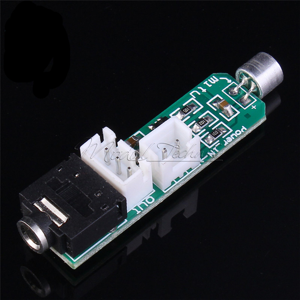 1.5-5V 3P Terminal 3.5mm Audio Socket DC Circuit Amplification Microphone-